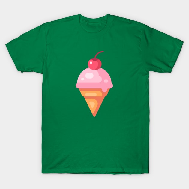 Cherry Ice Cream Cone T-Shirt by IvanDubovik